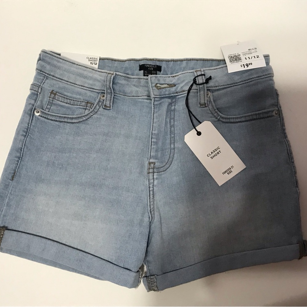 Forever 21 Girls Mid-Rise Denim Shorts SZ 11/12
